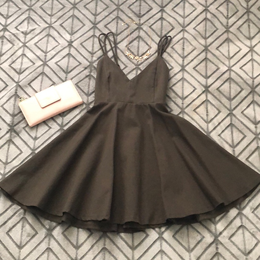 Windsor Olive Green Strappy Party Dress